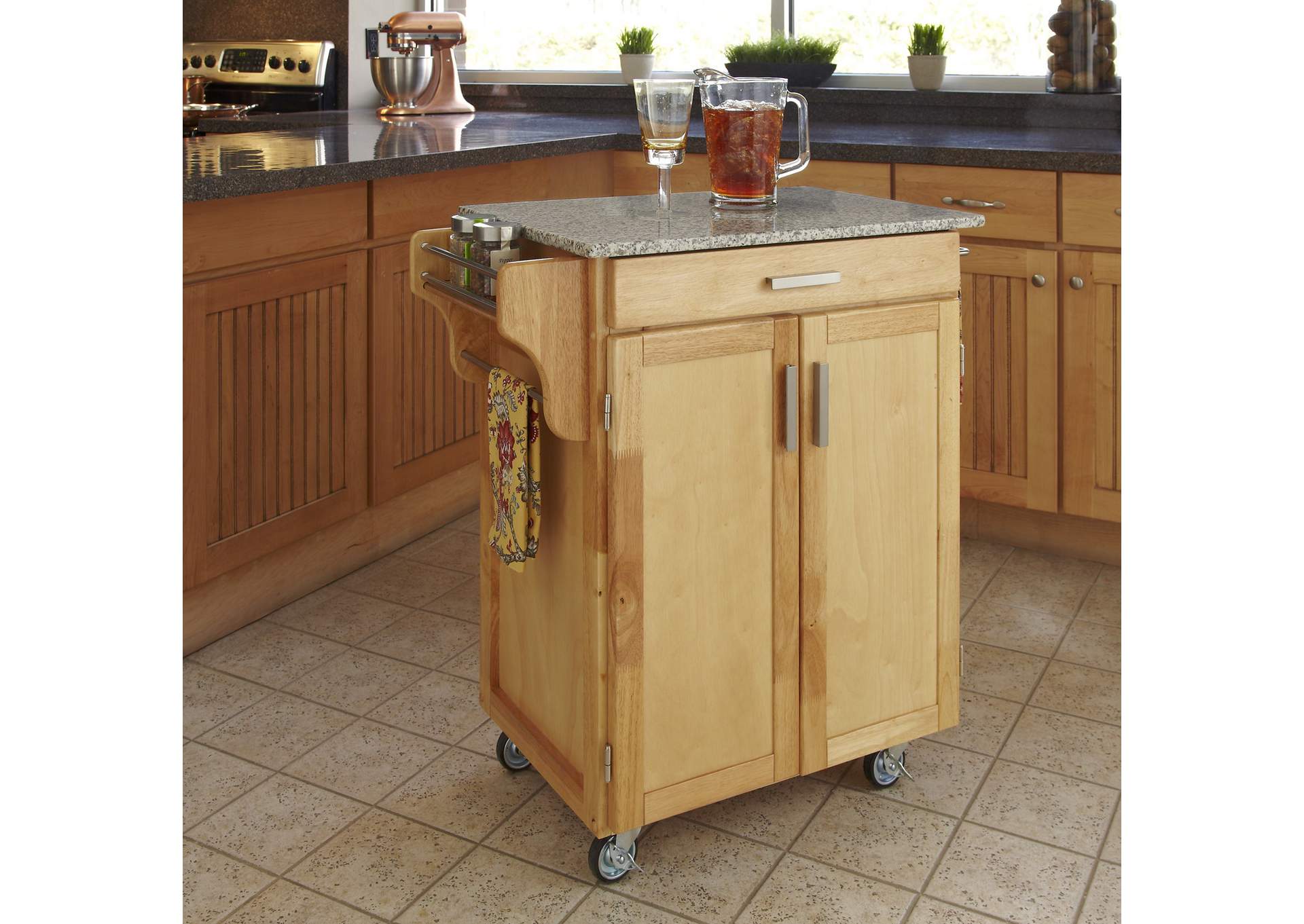 Cuisine Cart Brown Kitchen Cart,Homestyles