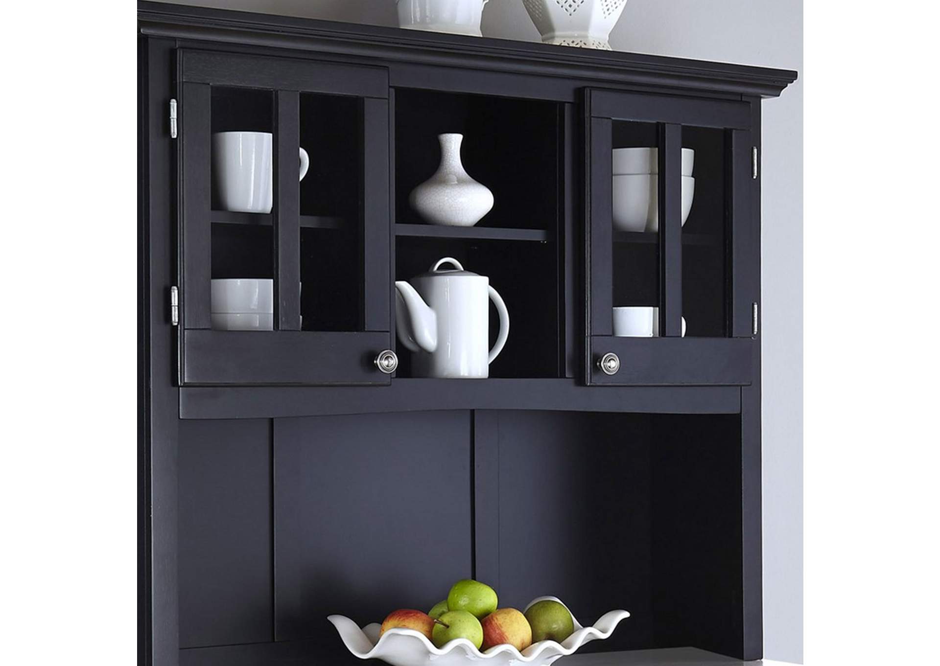 Hampton Black Buffet with Hutch,Homestyles