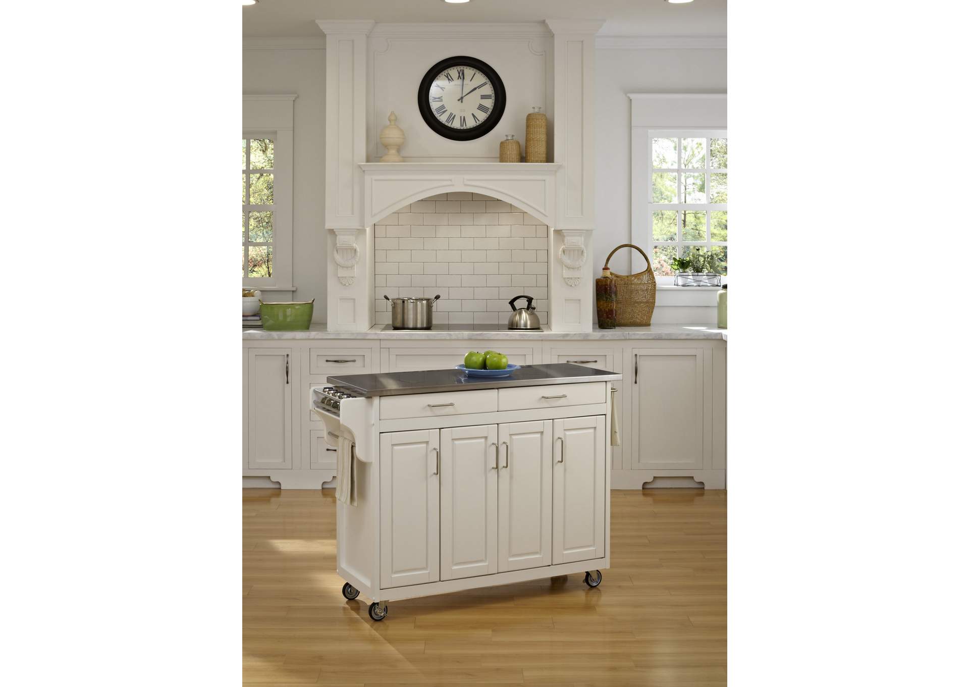 Create-A-Cart Off-White Kitchen Cart,Homestyles