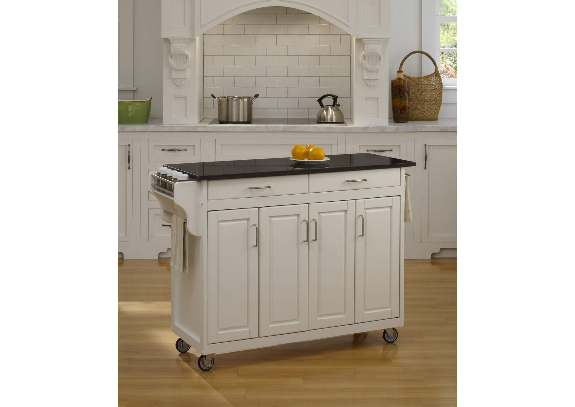 Create-A-Cart Off-White Kitchen Cart,Homestyles