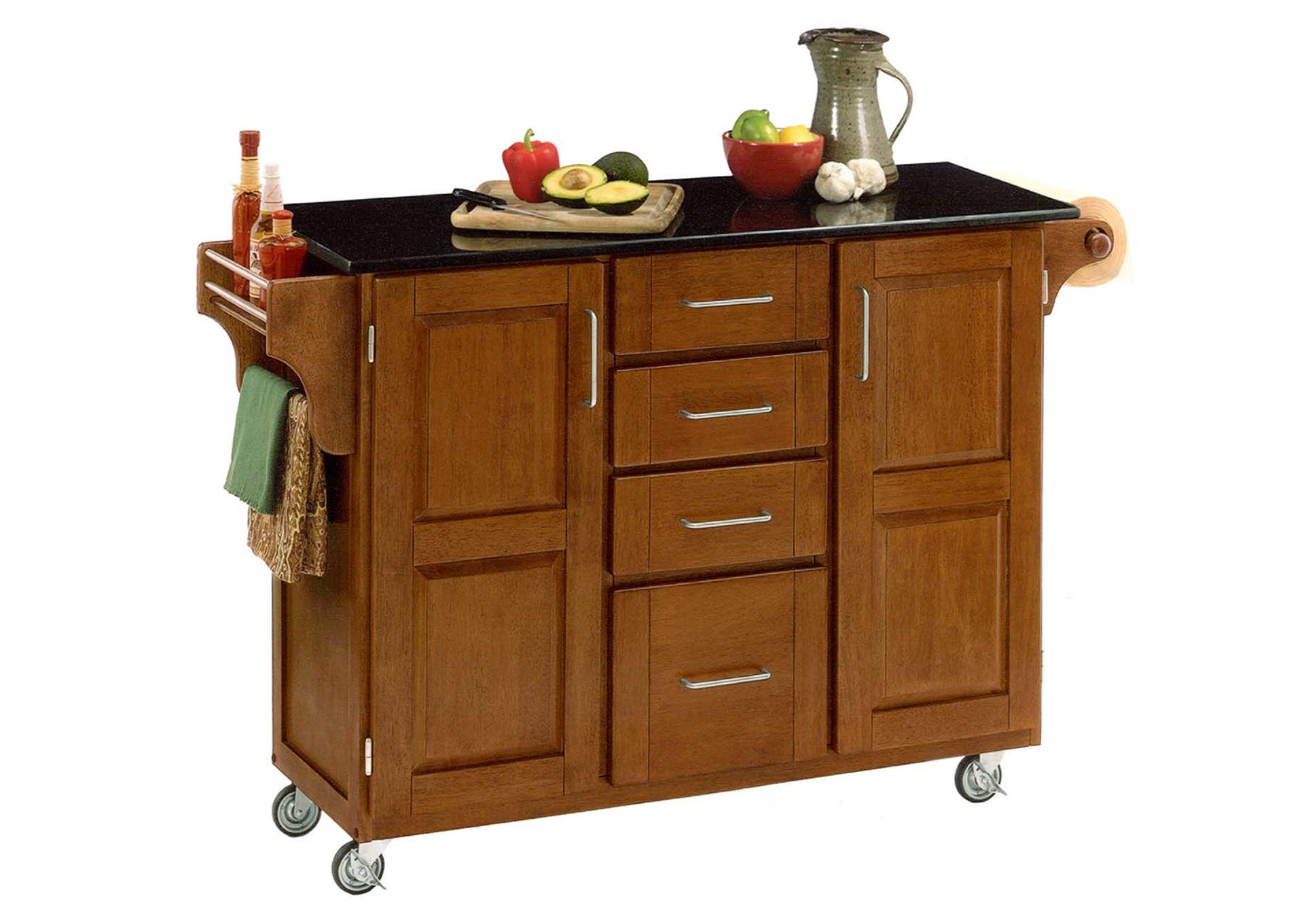 Create-A-Cart Brown Kitchen Cart,Homestyles