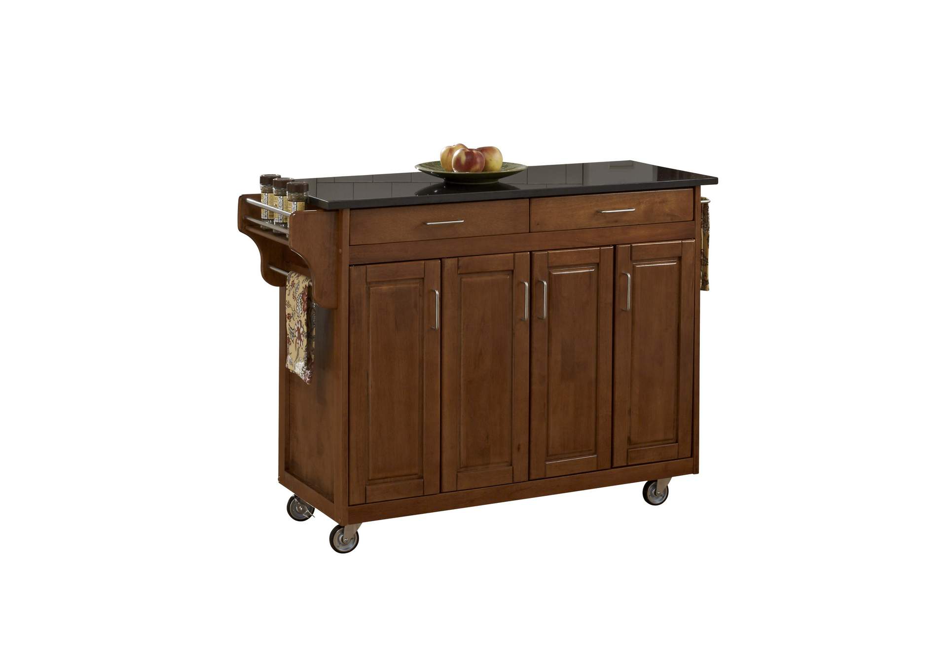 Create-A-Cart Brown Kitchen Cart,Homestyles