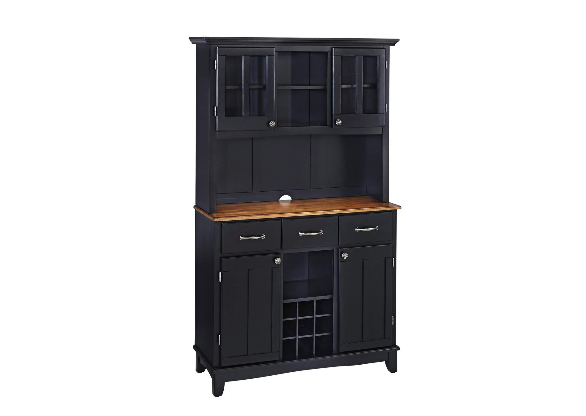 Hampton Black Buffet with Hutch,Homestyles