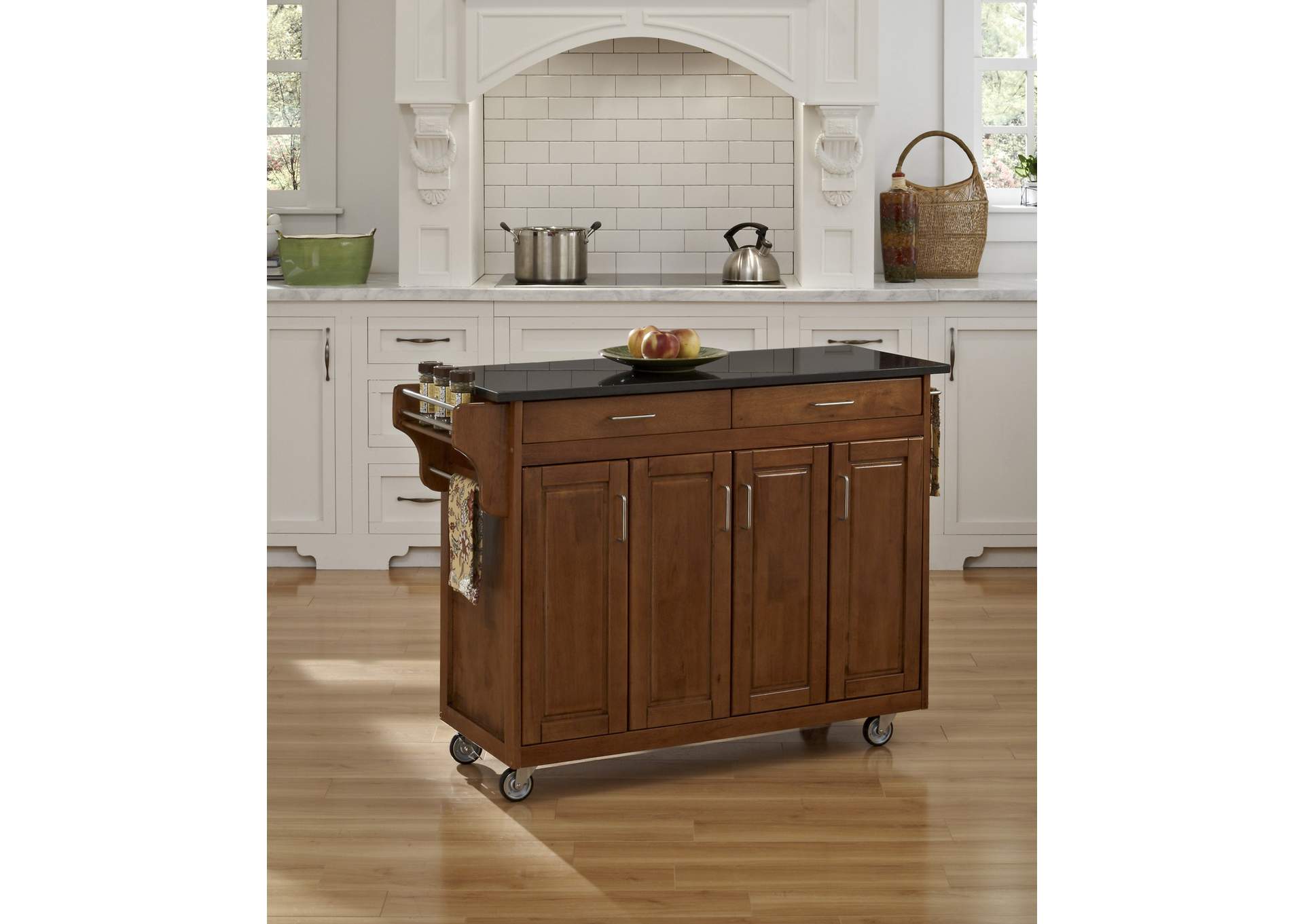 Create-A-Cart Brown Kitchen Cart,Homestyles