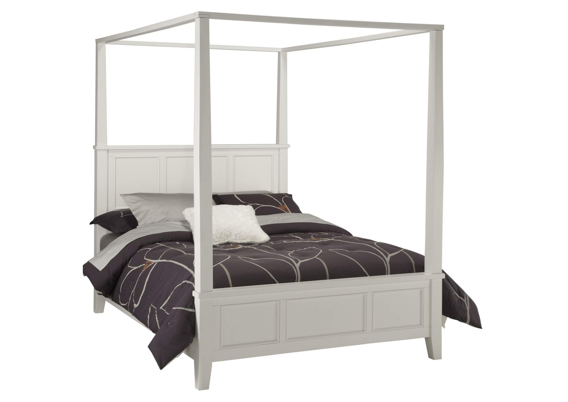 Century Off-White Queen Canopy Bed,Homestyles