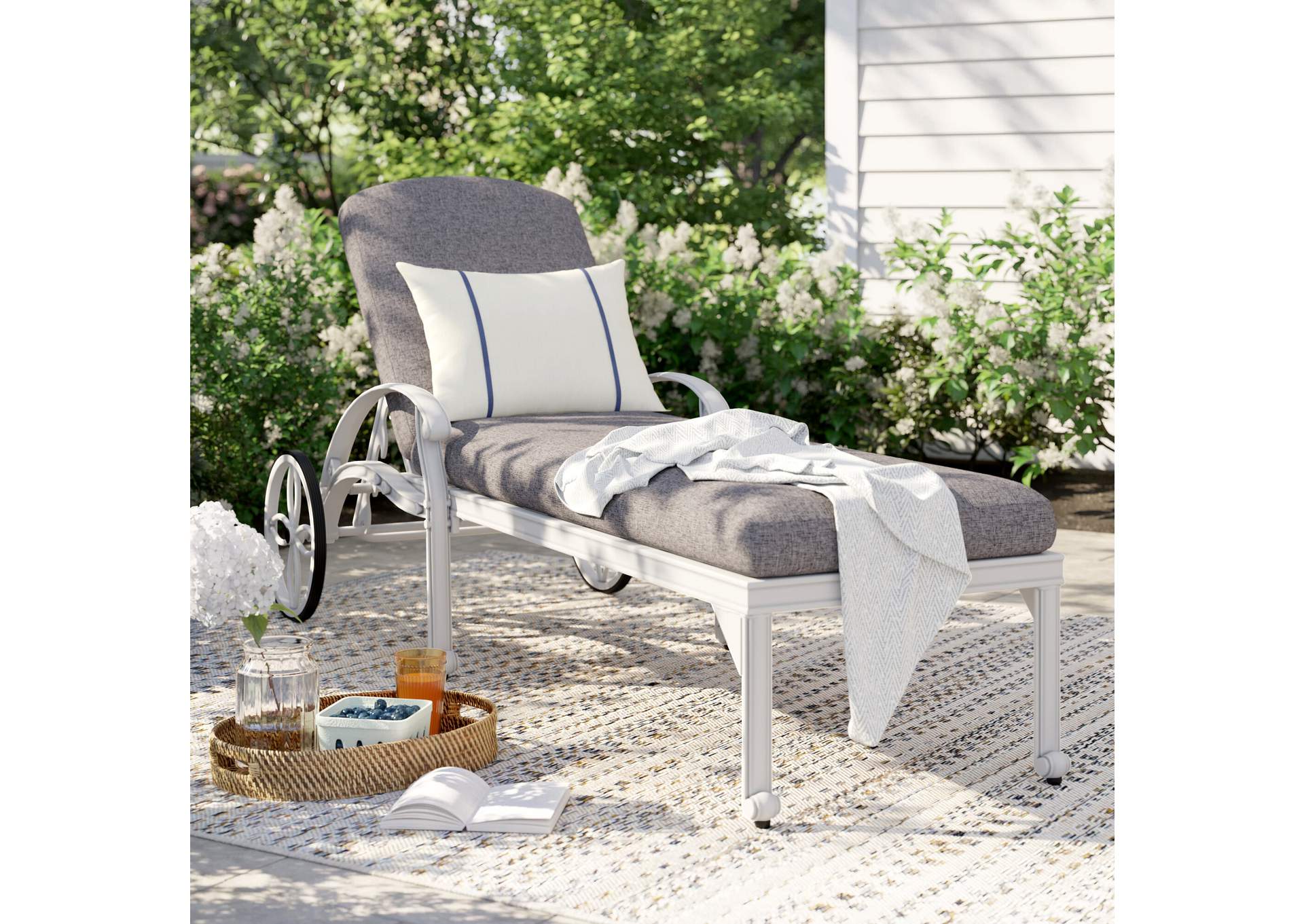 Capri Outdoor Chaise Lounge By Homestyles,Homestyles