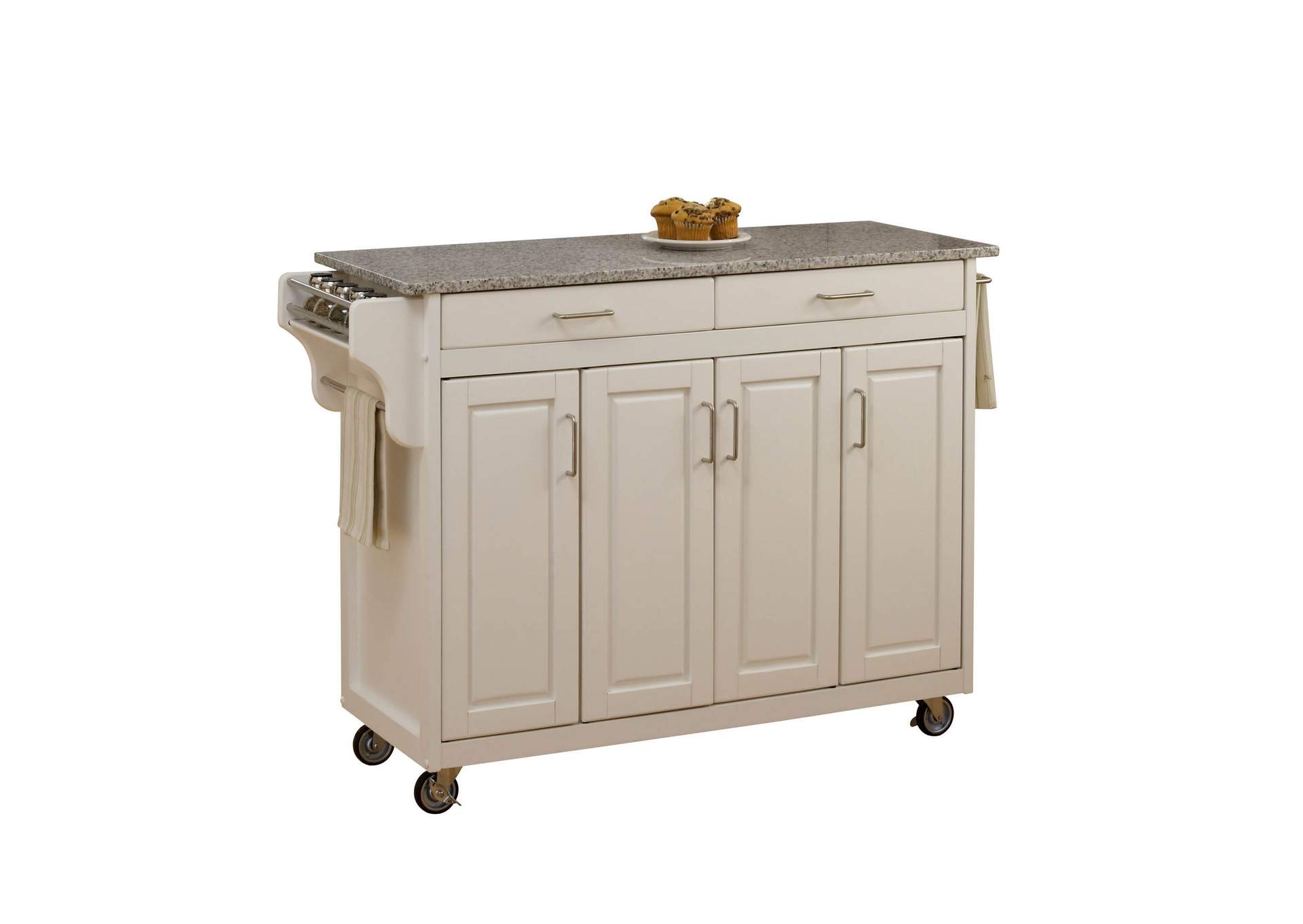 Create-A-Cart Off-White Kitchen Cart,Homestyles