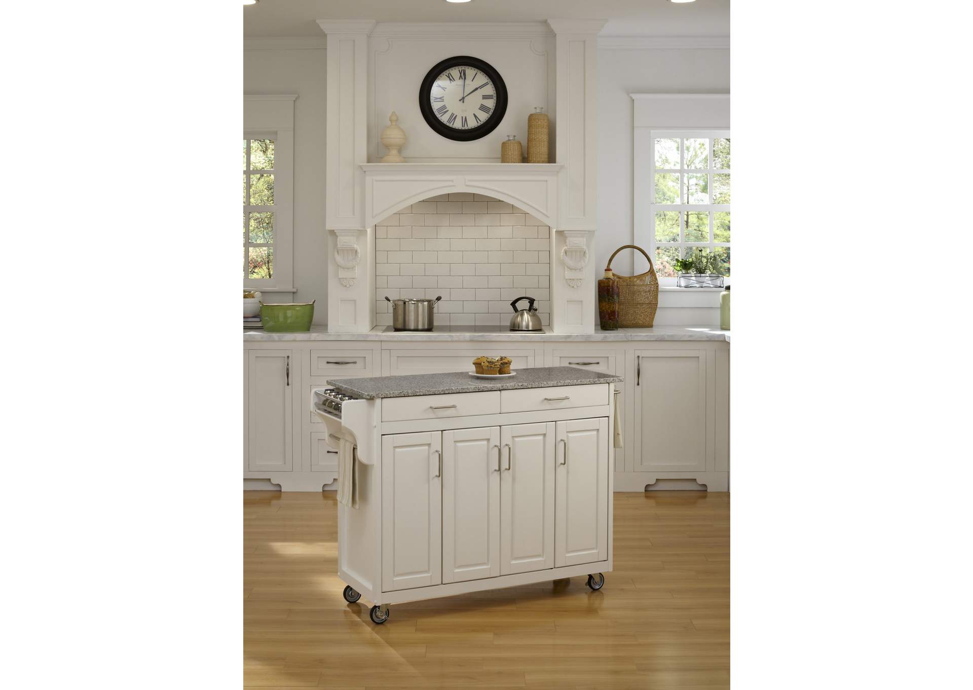 Create-A-Cart Off-White Kitchen Cart,Homestyles