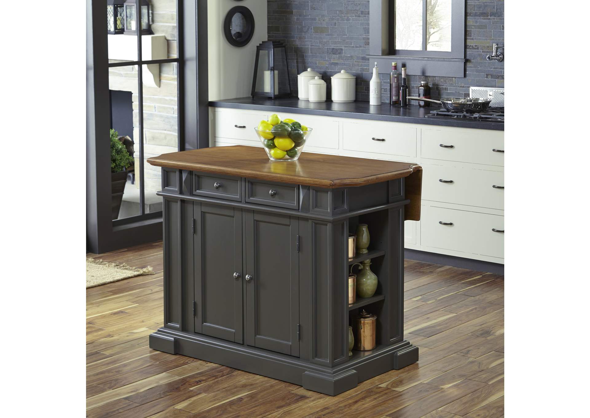 Montauk Gray Kitchen Island,Homestyles