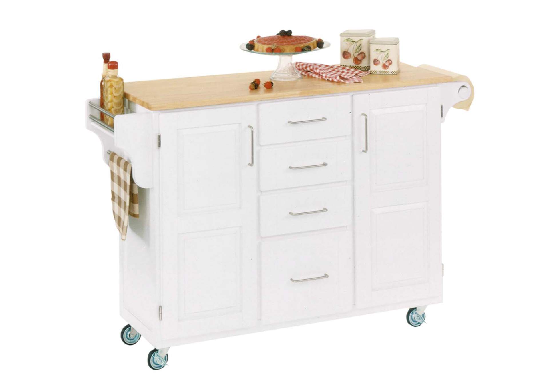 Create-A-Cart Off-White Kitchen Cart,Homestyles