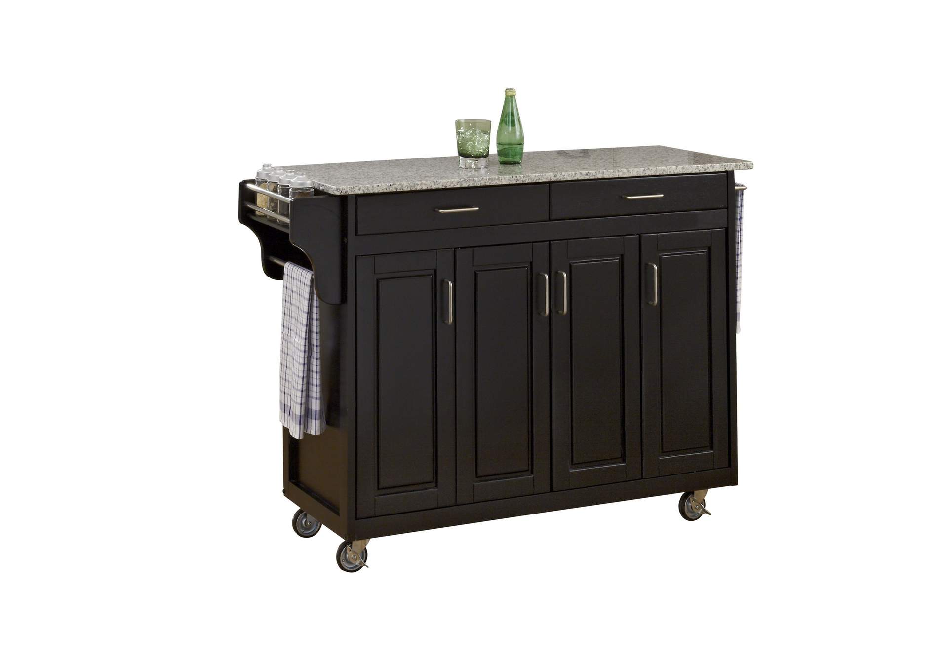 Create-A-Cart Black Kitchen Cart,Homestyles