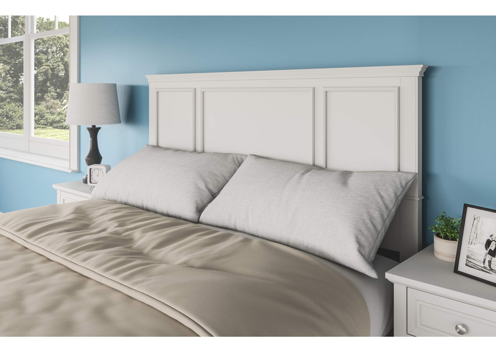 Century Off-White Queen Headboard,Homestyles