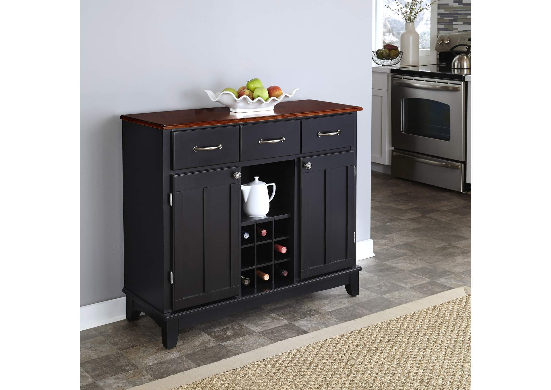 Hampton Black Buffet,Homestyles