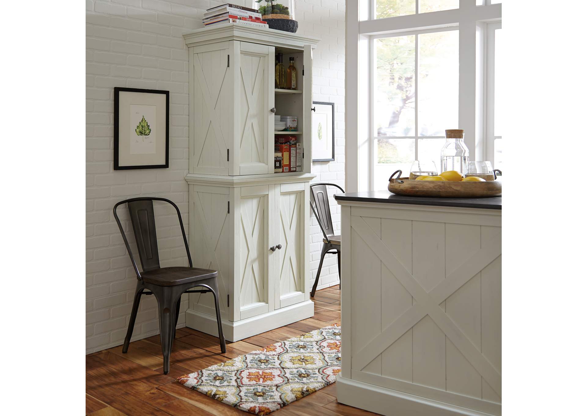 Bay Lodge Off-White Pantry,Homestyles