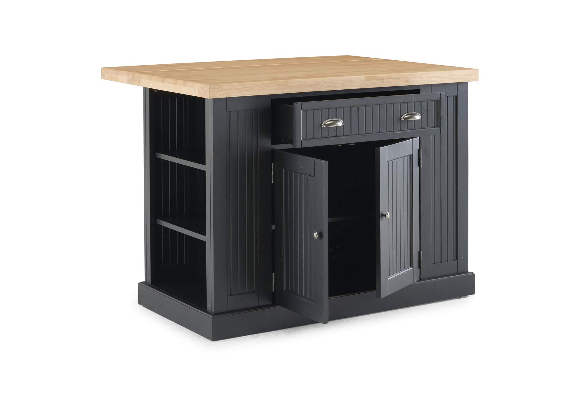 Hartford Black Kitchen Island,Homestyles