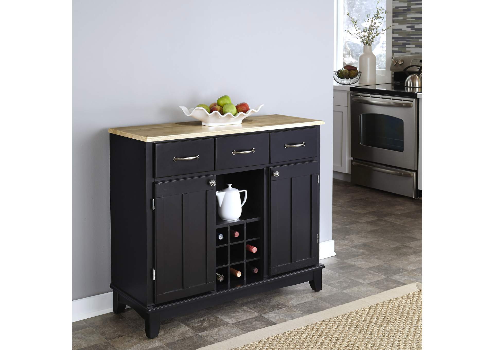 Hampton Black Buffet,Homestyles