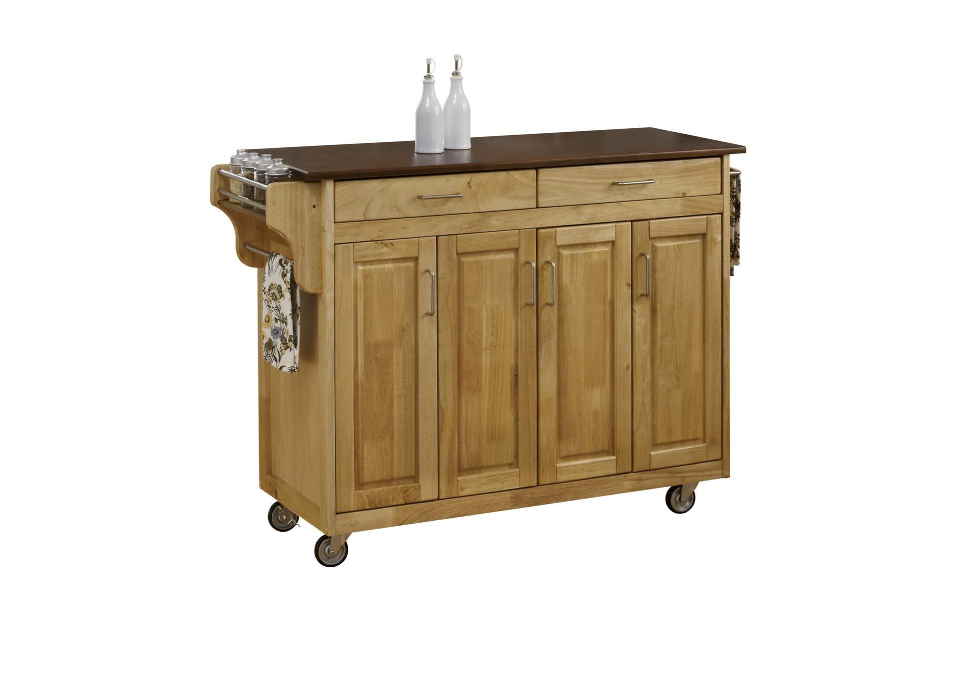 Create-A-Cart Brown Kitchen Cart,Homestyles