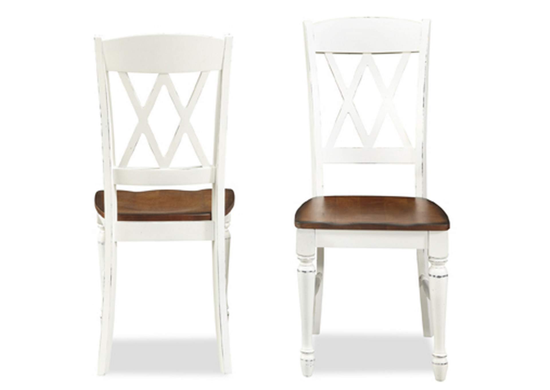 Monarch Off-White Dining Chair Pair,Homestyles