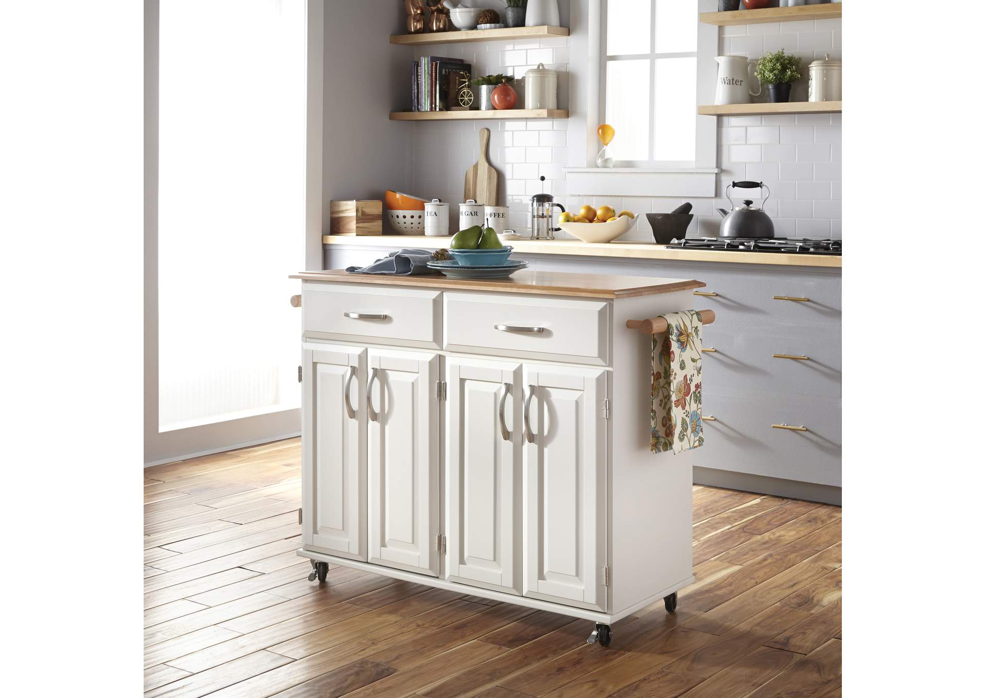 Blanche Kitchen Cart By Homestyles,Homestyles