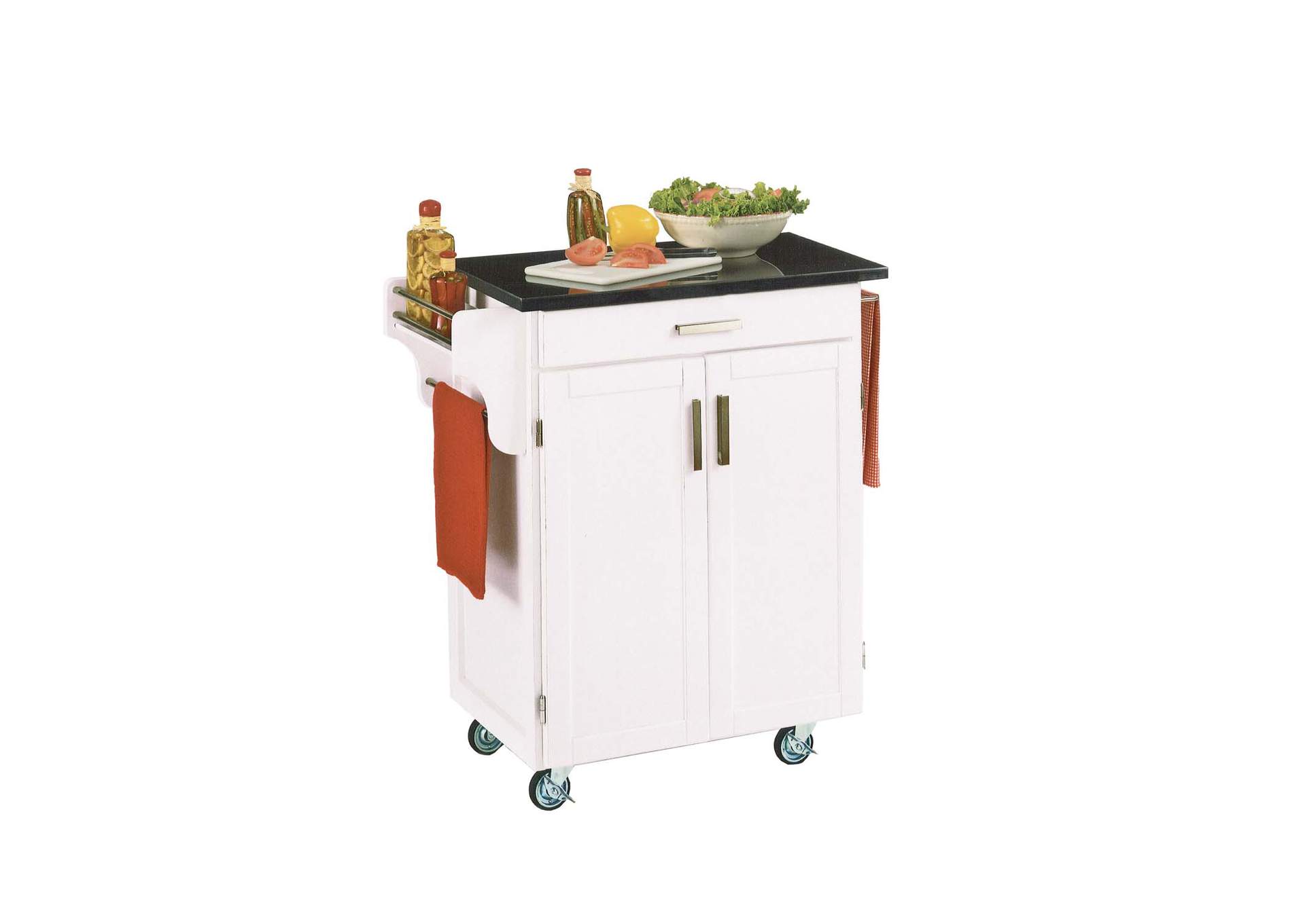 Cuisine Cart Off-White Kitchen Cart,Homestyles