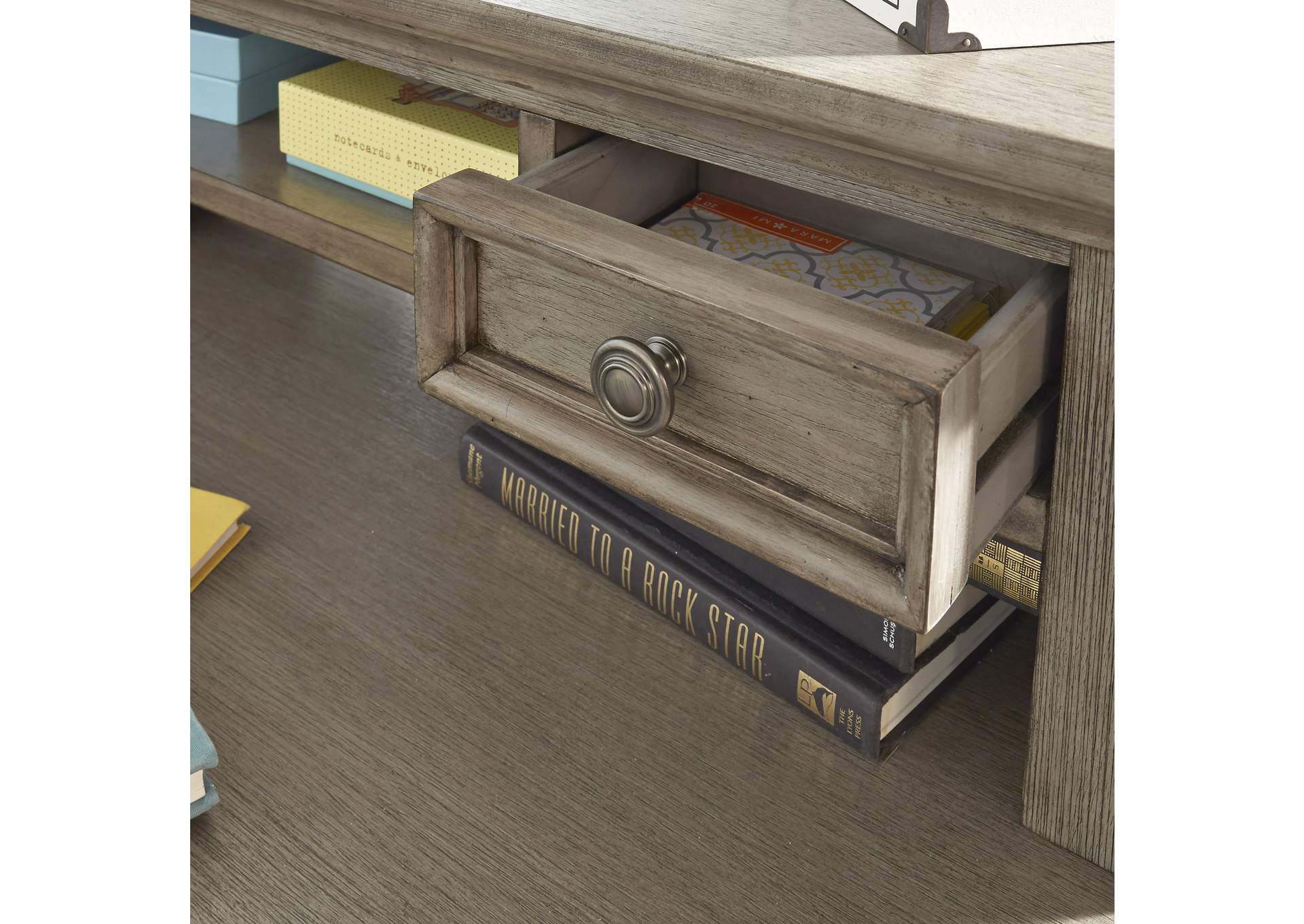 Walker Gray Desk with Hutch,Homestyles