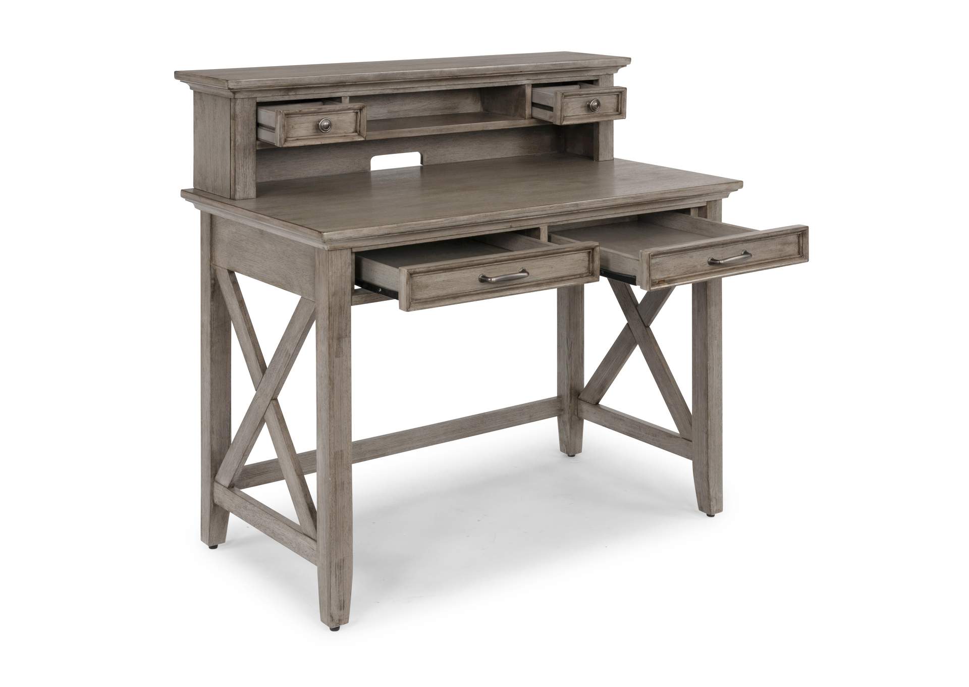 Walker Gray Desk with Hutch,Homestyles