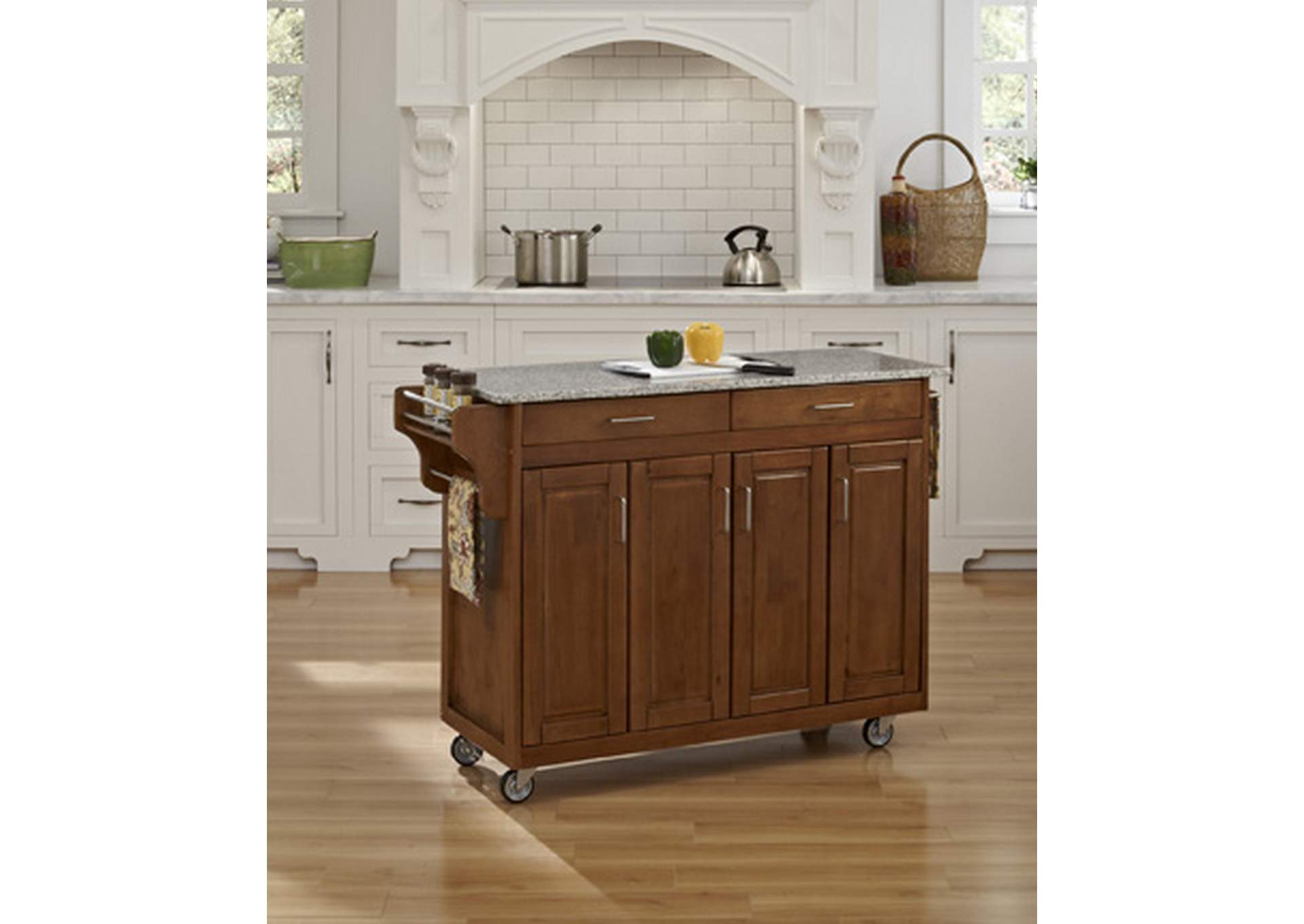 Create-A-Cart Brown Kitchen Cart,Homestyles