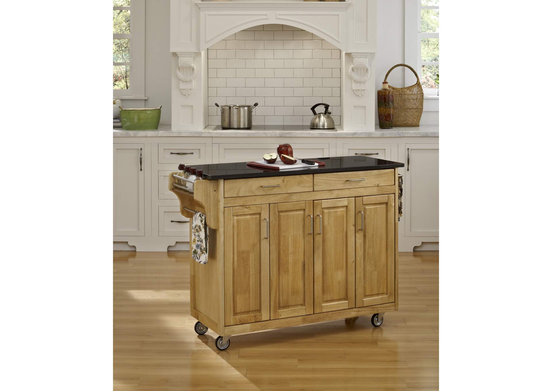 Create-A-Cart Brown Kitchen Cart,Homestyles