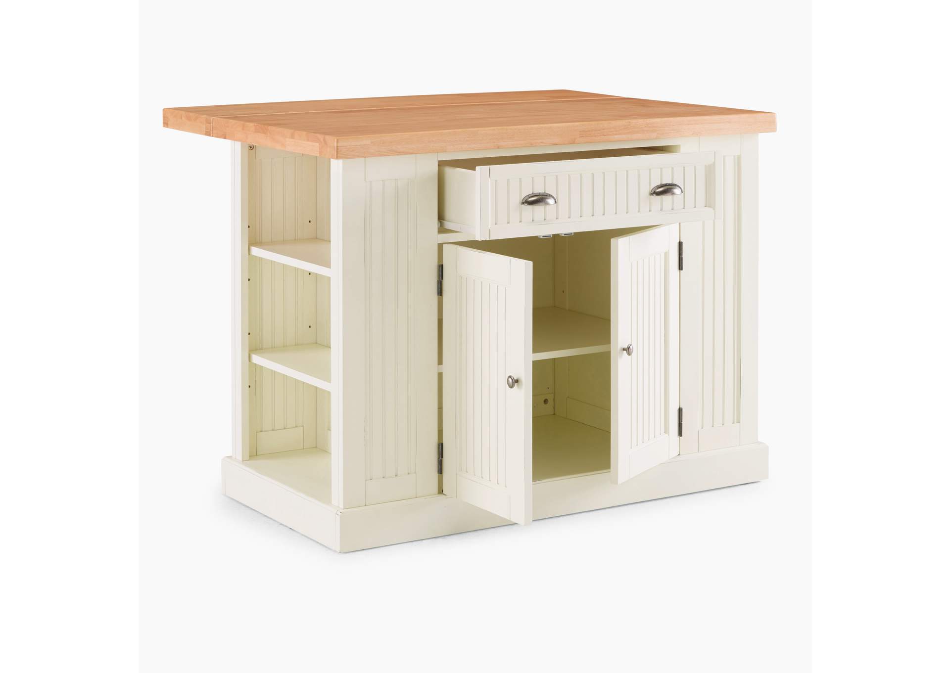 Hartford Off-White Kitchen Island,Homestyles