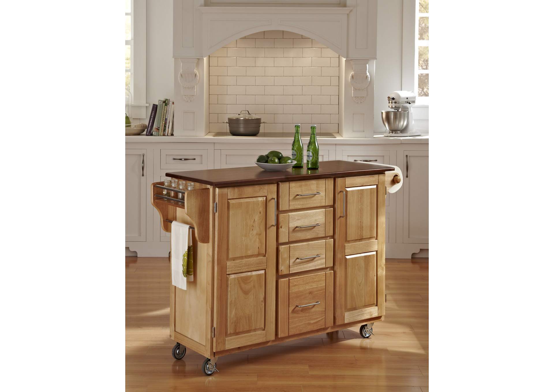 Create-A-Cart Brown Kitchen Cart,Homestyles