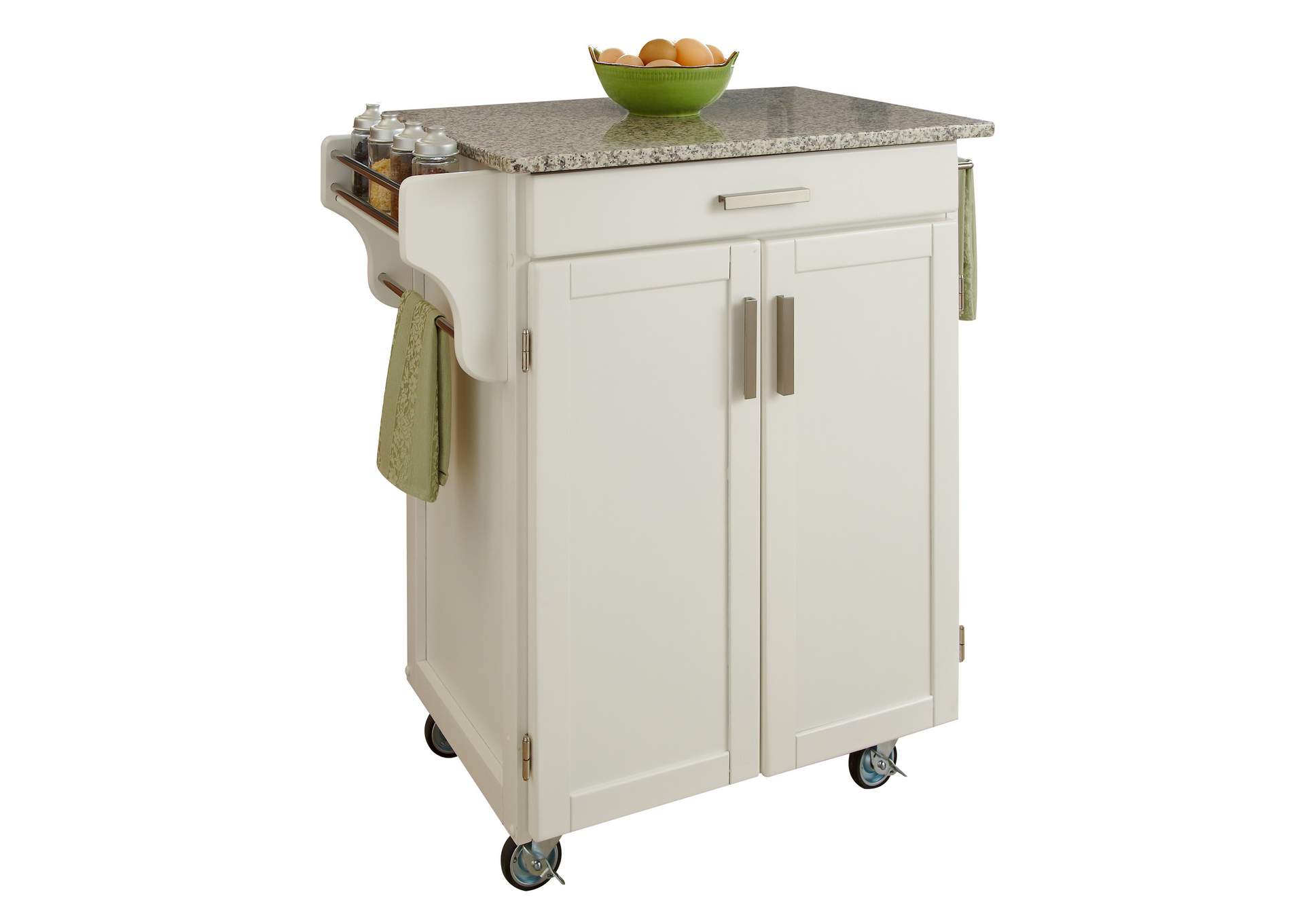 Cuisine Cart Off-White Kitchen Cart,Homestyles