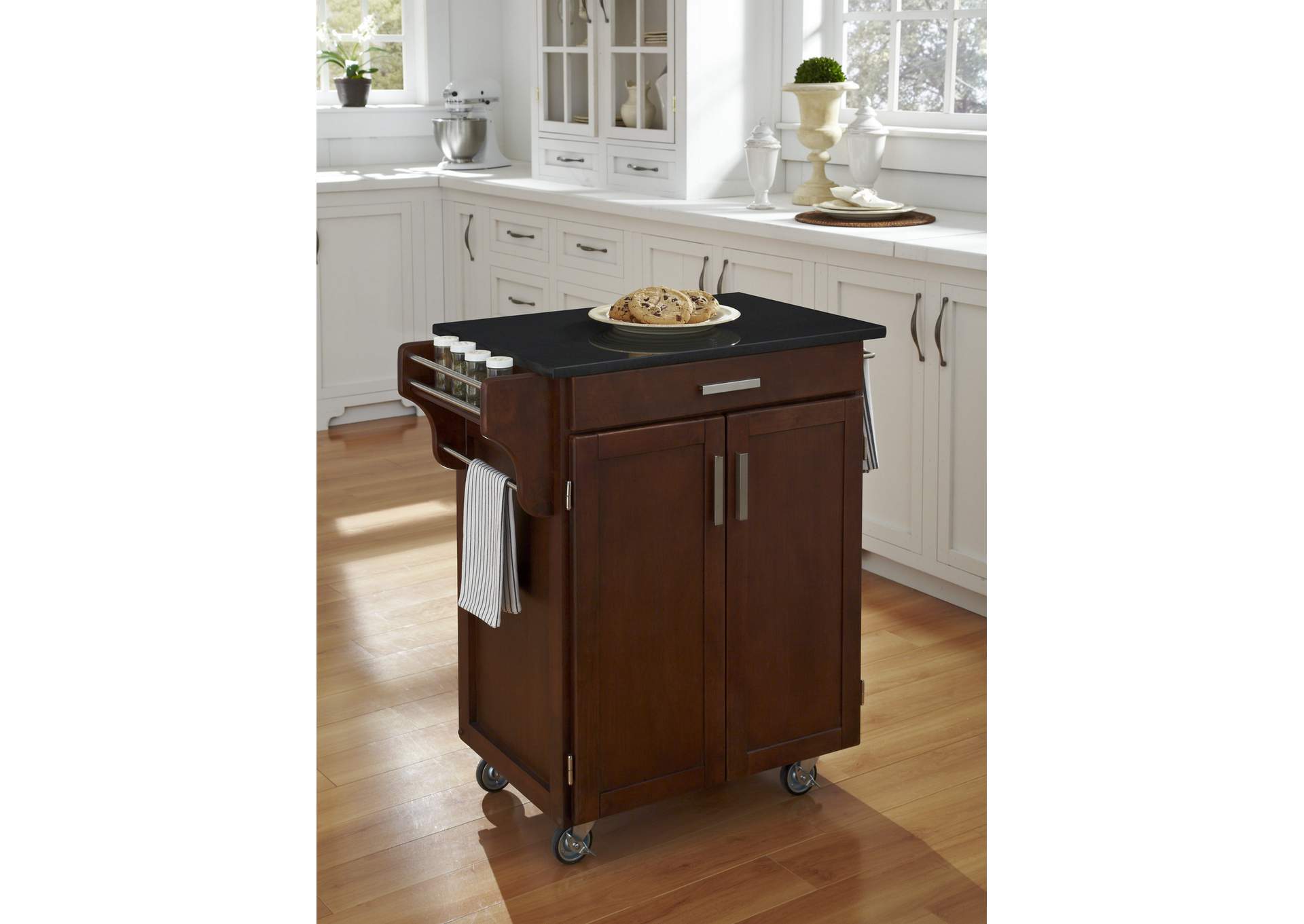 Cuisine Cart Brown Kitchen Cart,Homestyles