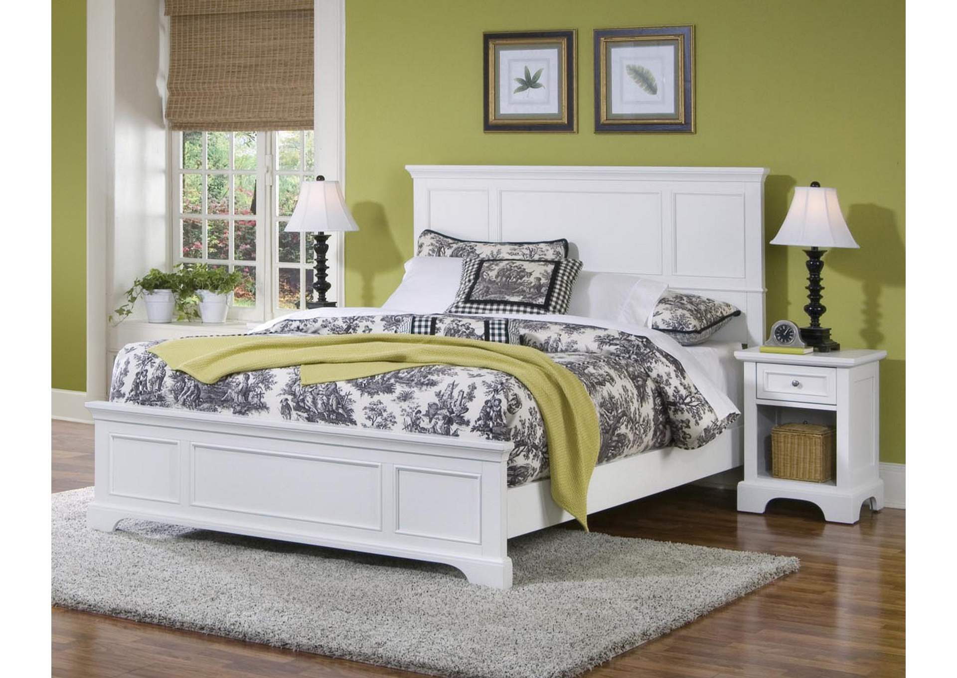 Century Off-White Queen Bed,Homestyles