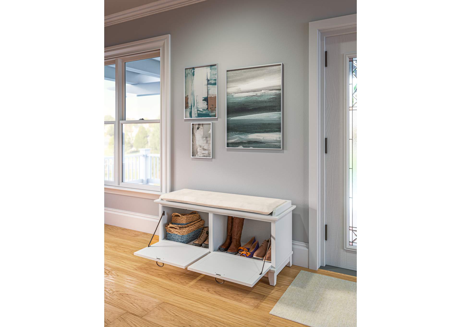 Lloyd Storage Bench By Homestyles,Homestyles