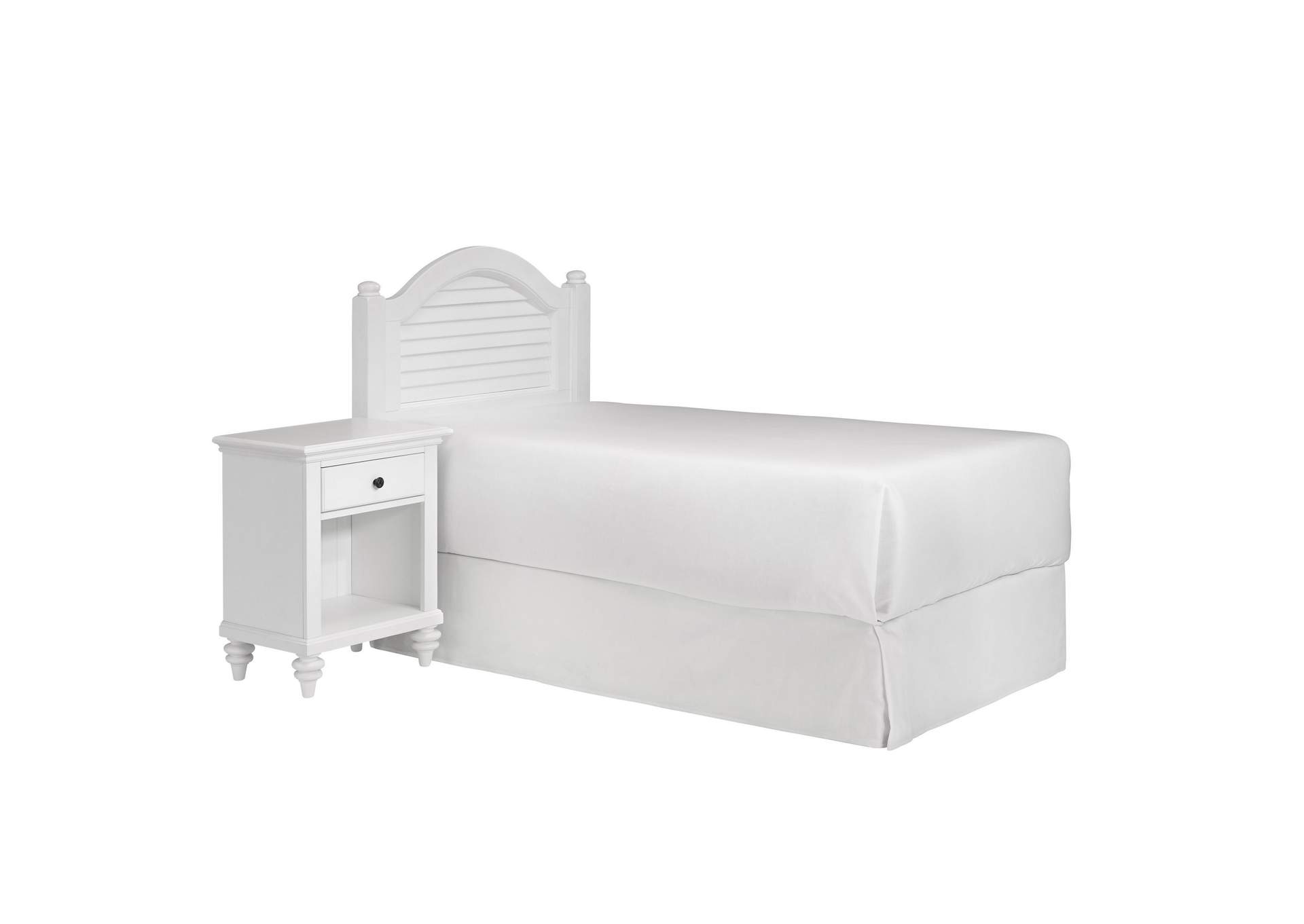 Penelope Off-White Twin Headboard and Nightstand,Homestyles