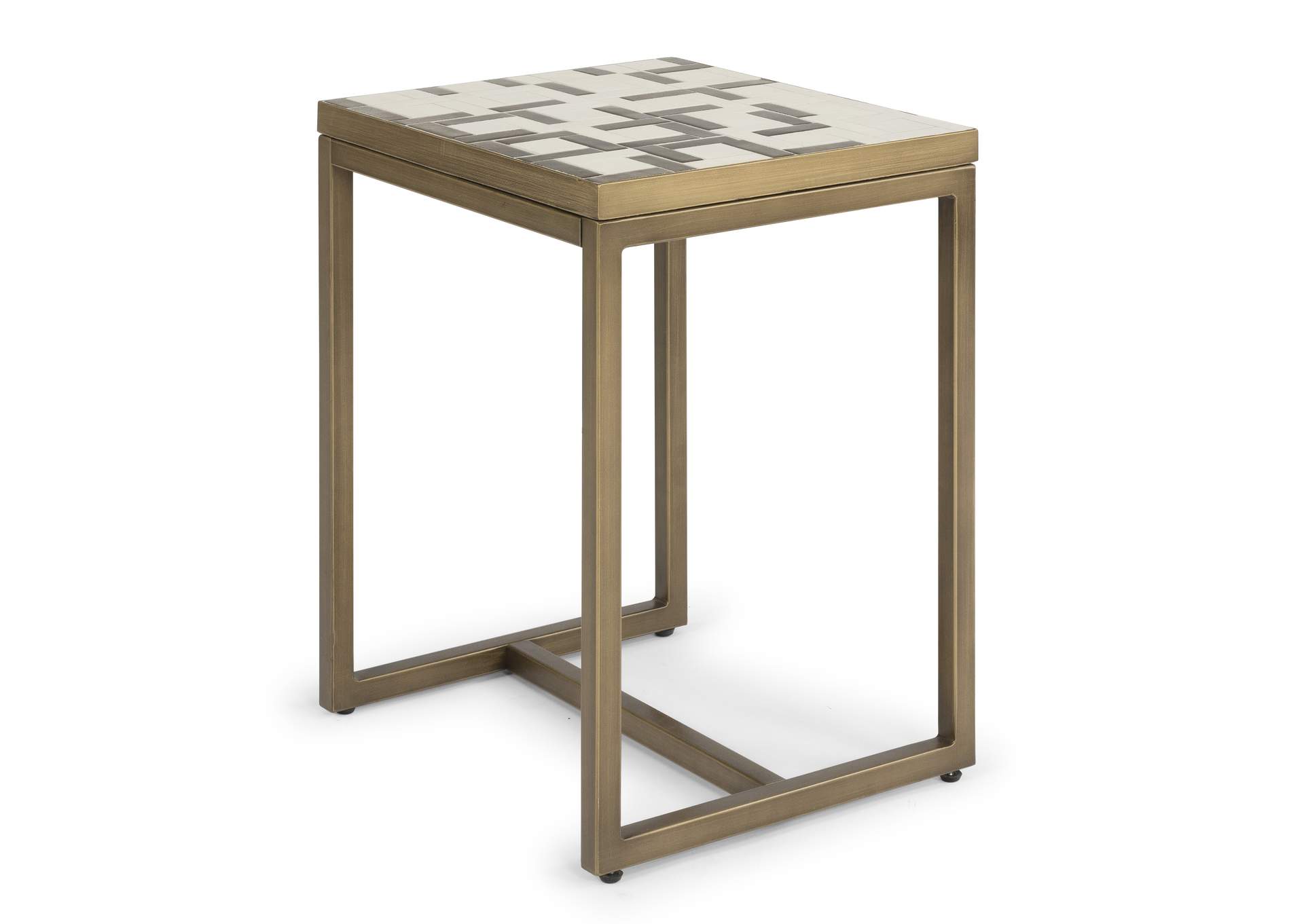 Geometric II End Table By Homestyles,Homestyles