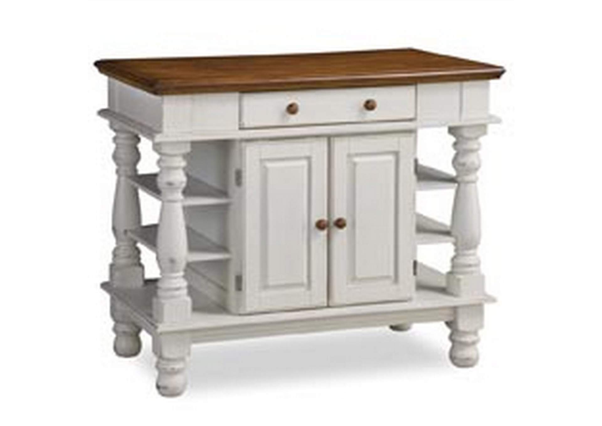 Montauk Off-White Kitchen Island,Homestyles