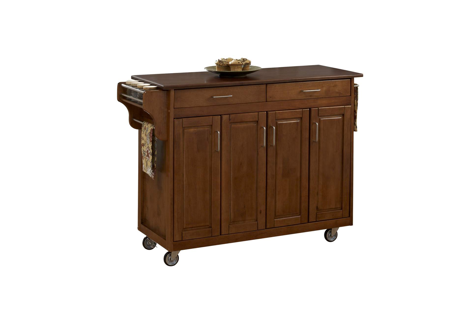 Create-A-Cart Brown Kitchen Cart,Homestyles