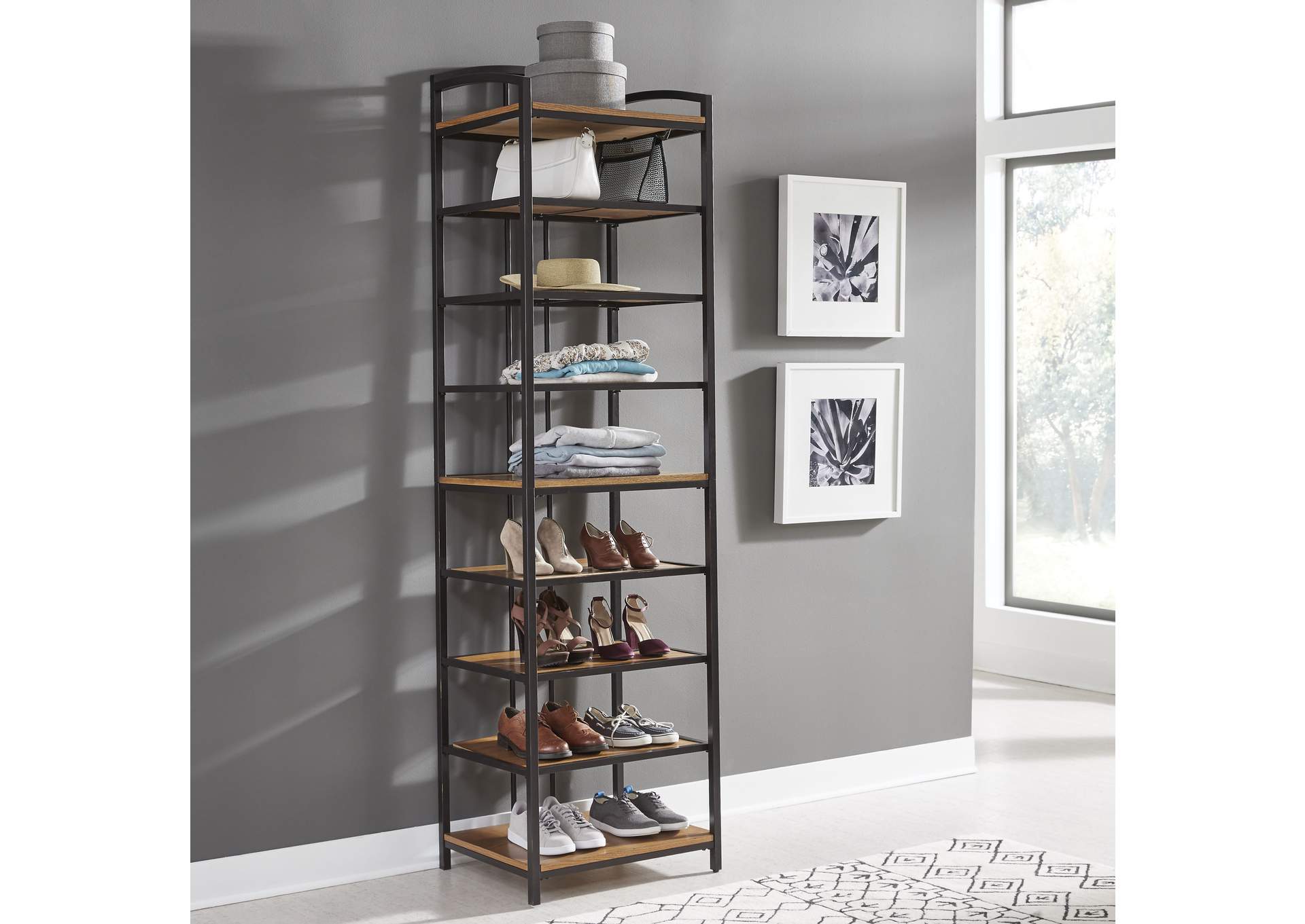 Modern Craftsman Closet Wall Shelf Unit By Homestyles,Homestyles