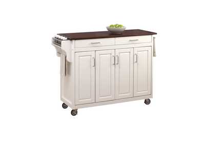 Image for Create-A-Cart Off-White Kitchen Cart