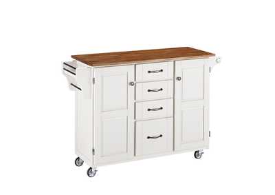 Image for Create-A-Cart Off-White Kitchen Cart