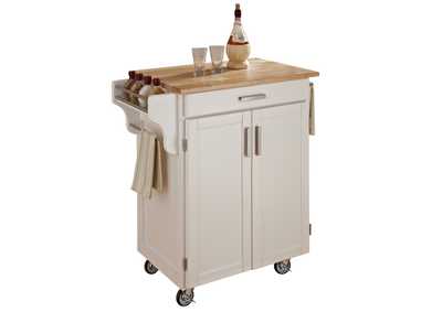 Image for Cuisine Cart Off-White Kitchen Cart