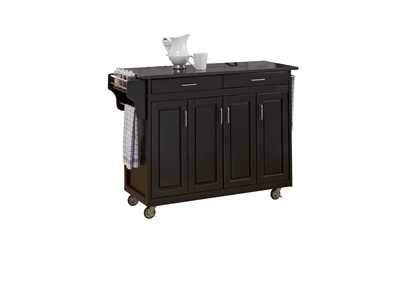 Image for Create-A-Cart Black Kitchen Cart