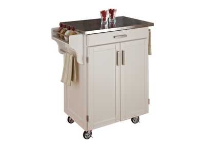 Image for Cuisine Cart Off-White Kitchen Cart