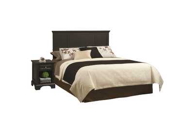 Image for Ashford Black King Headboard and Nightstand