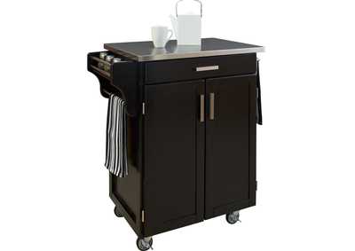 Image for Cuisine Cart Black Kitchen Cart