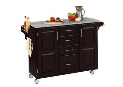 Image for Create-A-Cart Black Kitchen Cart