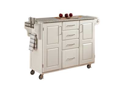 Image for Create-A-Cart Off-White Kitchen Cart