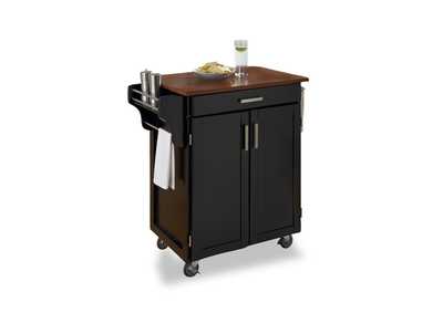 Image for Cuisine Cart Black Kitchen Cart