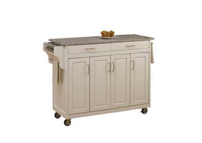 Image for Create-A-Cart Off-White Kitchen Cart